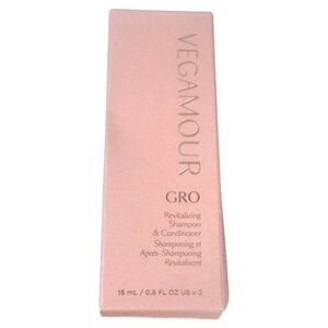 NEW VEGAMOUR GRO Revitalizing Hair Care Shampoo & Conditioner Travel Set 15ml EA